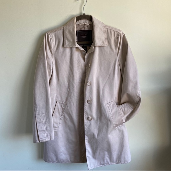 Coach Jackets & Blazers - Coach Trench Coat Light Beige Jacket Sz S